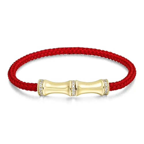 HEFANG All Things Spiritual Collection 925 Sterling Silver All Things Will Go Well Red String Bracelet Unisex
