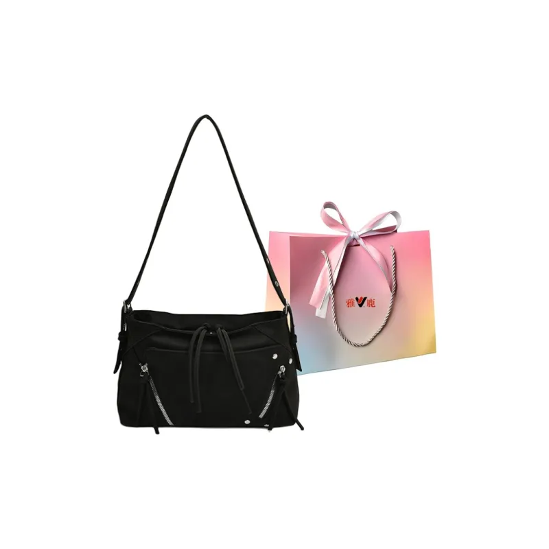 Yalu PU Shoulder Bag Regular Women's Coffee/Black/Khaki-7