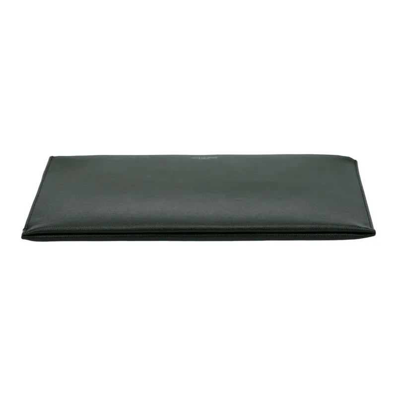 SAINT LAURENT PARIS Calfskin Clutch Men's Dark Green-6