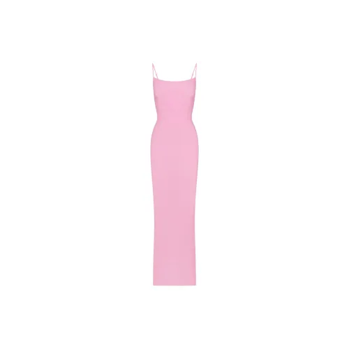 SKIMS Valentine's Day Collection SS25 SOFT LOUNGE LONG SLIP DRESS Slip Dress Women's BUBBLE GUM/Bubble Candy