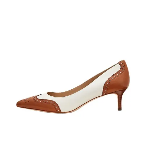 LAUREN RALPH LAUREN Adrienne Slim Heel High Heels 5cm Women's White Brown