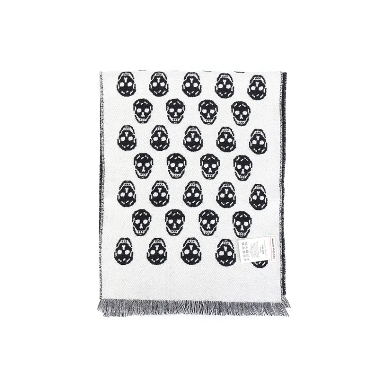 Alexander McQueen Allover Skull Intarsia Scarf-1