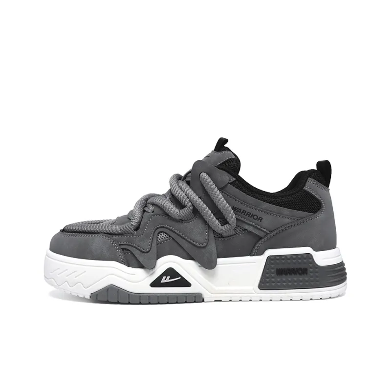Warrior Wear-Resistant Lightweight Height Increasing Low-Top Skateboard Shoes Unisex-7