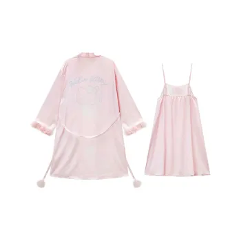 GUKOO x Hello Kitty Sanrio Series Pajama Set Women's Two Piece Set Ballet Pink