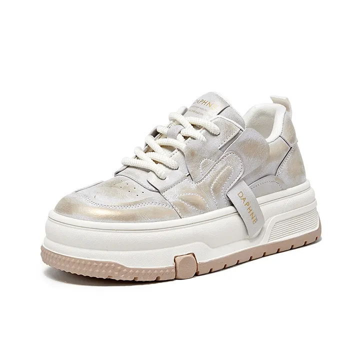 DAPHNE Anti-Slip And Wear-Resistant Lightweight Height Increasing Low-Top Skateboard Shoes Women's-7
