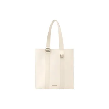 Jacquemus Cotton Messenger Bag, One Shoulder Handbag Men's White