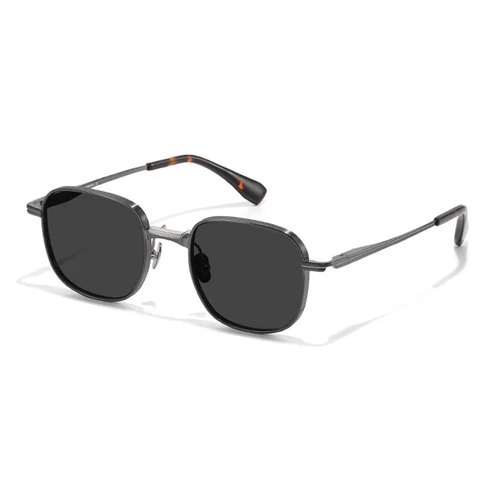 BERTHA Titanium Square Sunglasses Unisex-5
