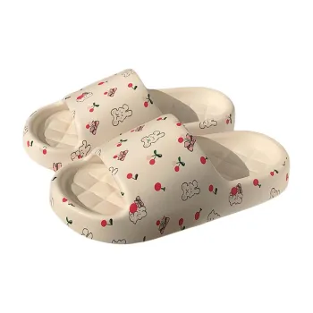 SHIGUDE Slippers Women's, Cream White
