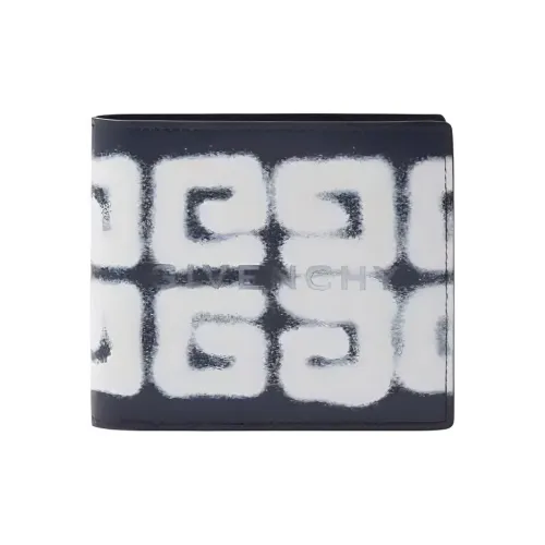 Givenchy Leather Wallet Men's Marine Blue & White