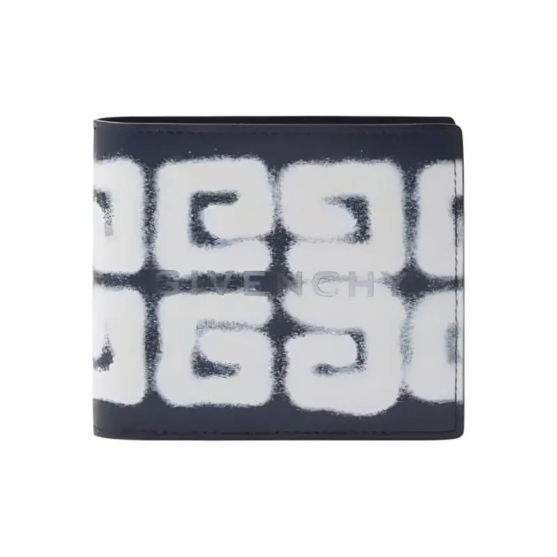 Givenchy Leather Wallet Men's Marine Blue & White-0