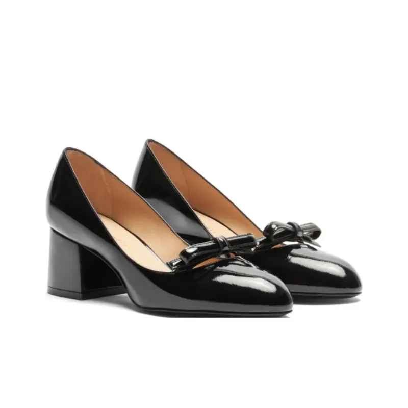 Stuart Weitzman/SW Felicity Spool Heel High Heels 6cm Women's Black-2