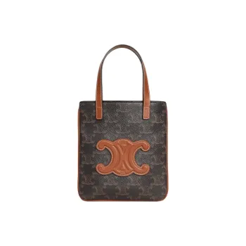 CELINE TRIOMPHE Canvas Shoulder Bag, Crossbody Bag, Handbag Micro Women's Tawny