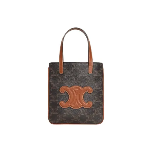 CELINE TRIOMPHE Canvas Shoulder Bag, Crossbody Bag, Handbag Micro Women's Tawny