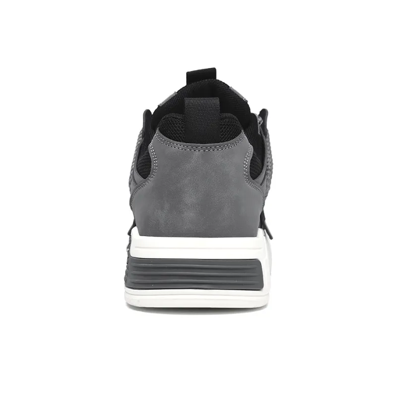 Warrior Wear-Resistant Lightweight Height Increasing Low-Top Skateboard Shoes Unisex-11
