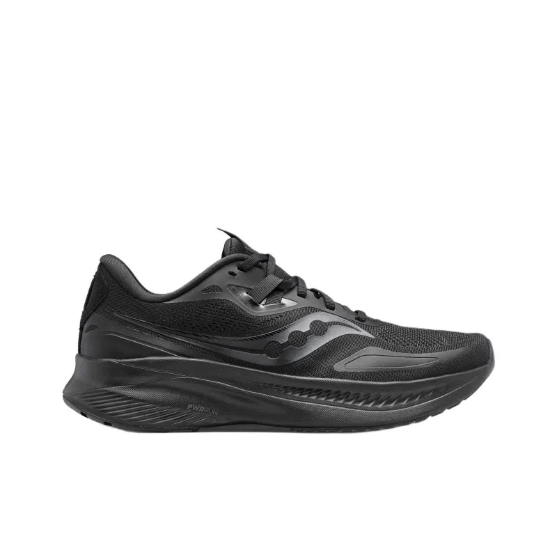 Saucony Guide 15 Cushioning Abrasion Resistant Support Lightweight Rebound Low Top Running Shoes Women's Black-2