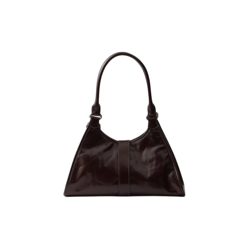 PRADA Calfskin Tote Bag, Shopping Bag, Handbag, Shoulder Bag Medium Size Women's Dark Brown-2