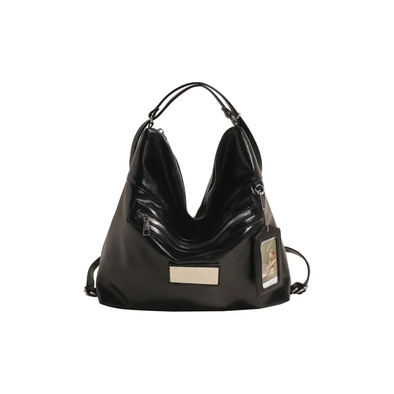 CORE BIRD PU Shoulder Bag Regular Women's Ecru/Black/Coffee-6