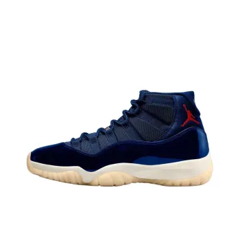 Jordan Air Jordan 11 Anti Slip Wear Resistant High Top Vintage Basketball Shoes Unisex Dark Royal Blue