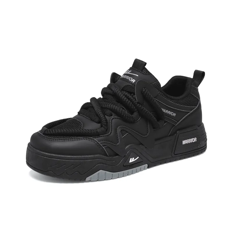 Warrior Wear-Resistant Lightweight Height Increasing Low-Top Skateboard Shoes Unisex-1