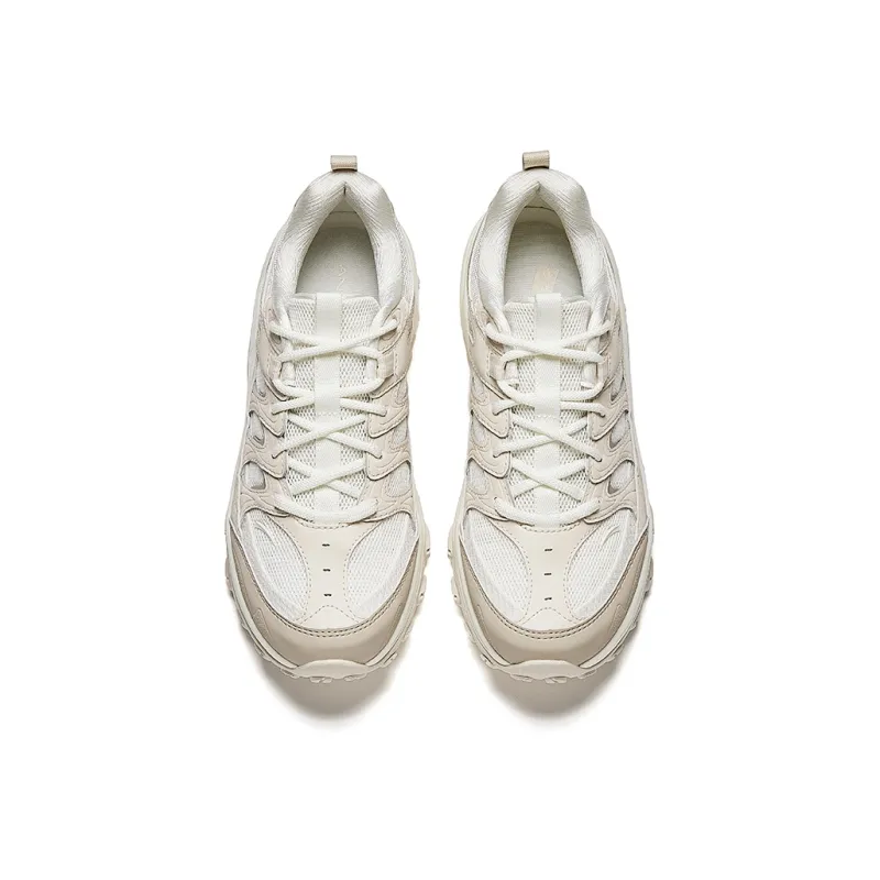 Anta Cushioning, Slip Resistant, And Abrasion Resistant Low Top Casual Running Shoes Women's Ivory White Mud Gray-2