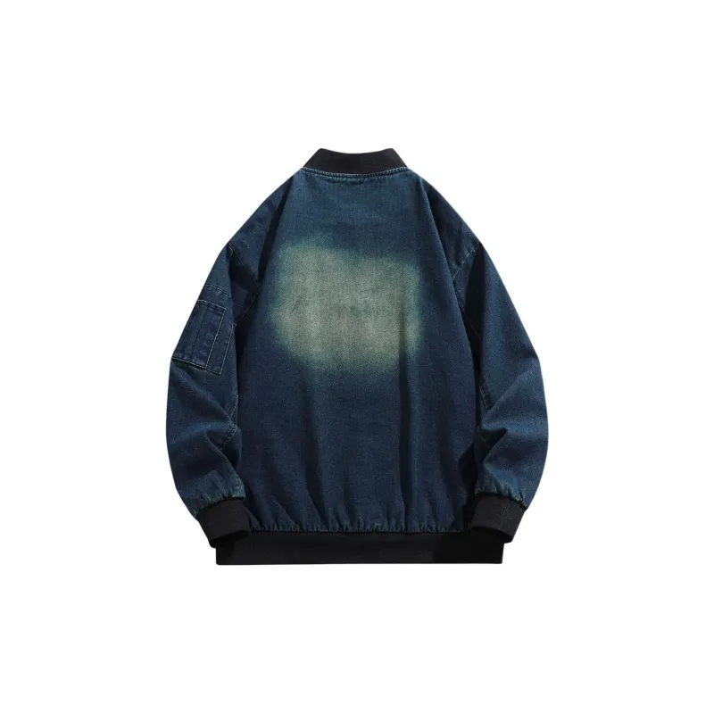 Poshbrain Denim Jacket Unisex Vintage Black-3