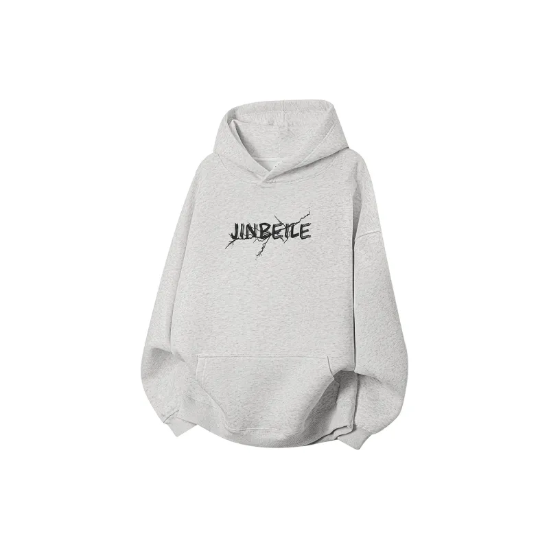 JINBEILE Sweatshirt Unisex White Heather Gray-1
