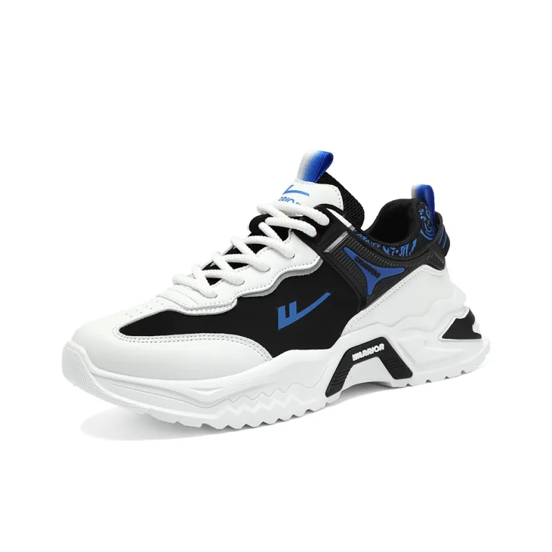 Warrior Wear-Resistant Breathable Height Increasing Low-Top Chunky Sneakers Men's-1