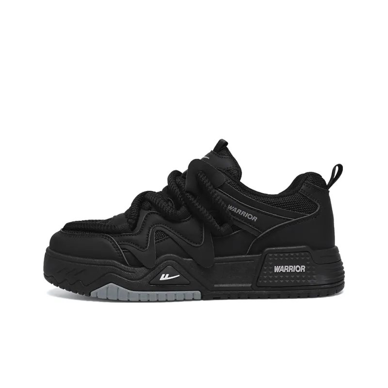 Warrior Wear-Resistant Lightweight Height Increasing Low-Top Skateboard Shoes Unisex-0