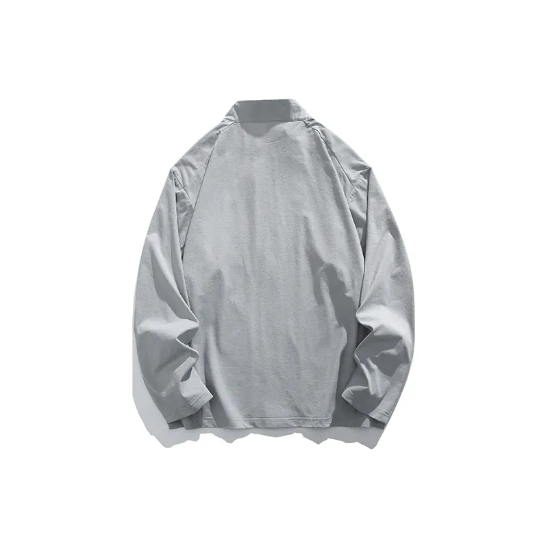 Yalu Jackets Coats Unisex Light White Gray-5