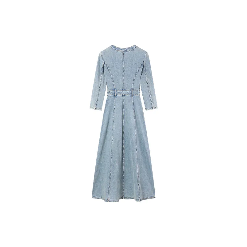 Miss Sixty Long-Sleeved Dresses Women's Light Blue-1