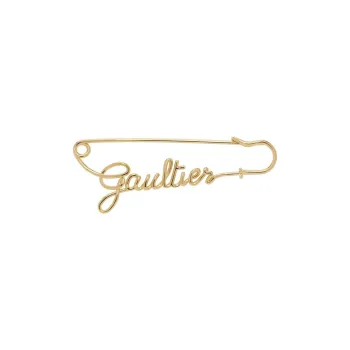 Jean Paul Gaultier Brass Brooches Men's Gold