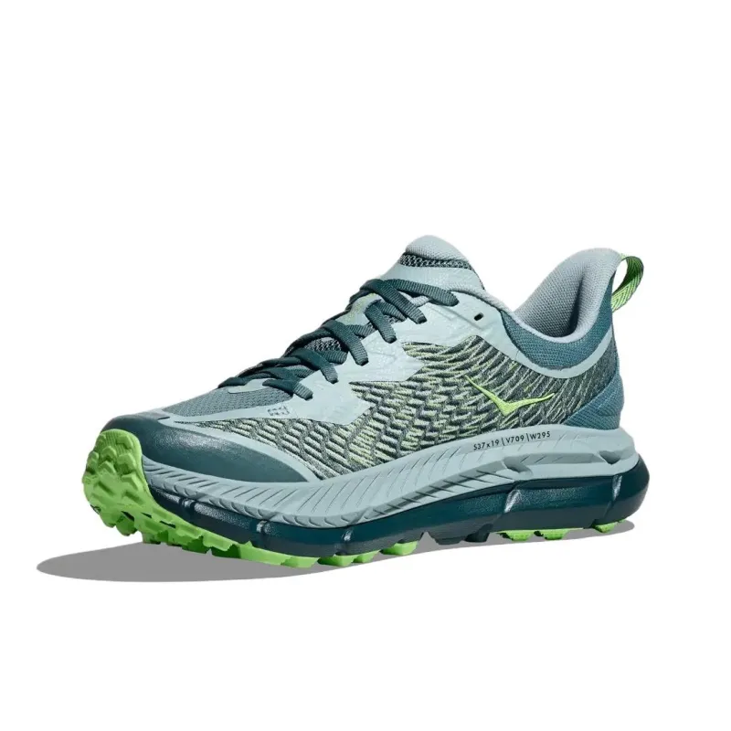 HOKA ONE ONE Mafate Speed 4 Anti Slip Wear Resistant Low Top Running Shoes Men's Gray Blue-2