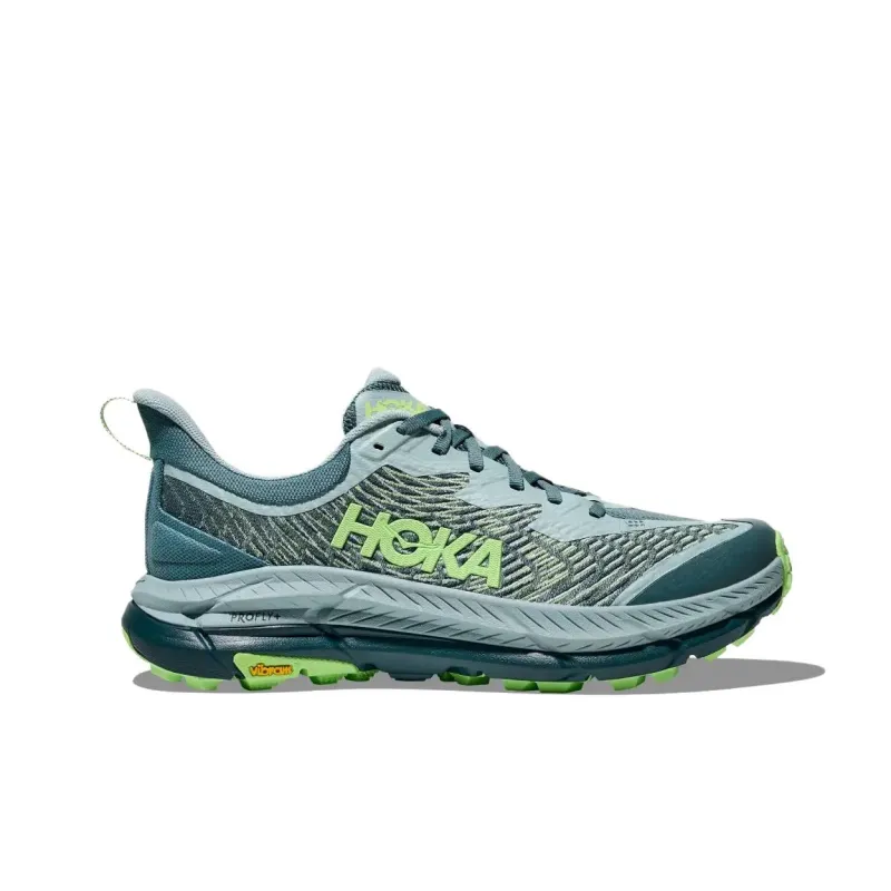 HOKA ONE ONE Mafate Speed 4 Anti Slip Wear Resistant Low Top Running Shoes Men's Gray Blue-1