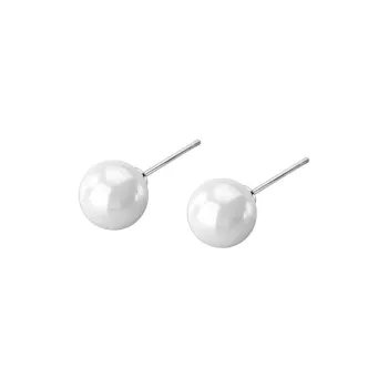 BAIJUAN S925 Sterling Silver, Faux Pearl Stud Earrings Women's