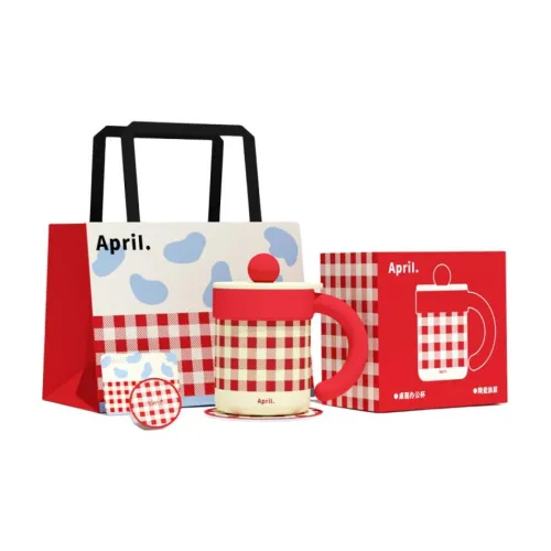 April Keep Warm Mug Gift Box Set Red