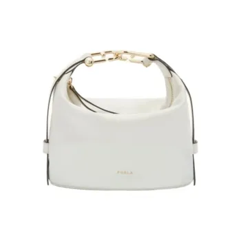 Furla Cow Leather Handbag Mini Women's Marshmallow White