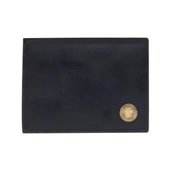 FANSIZHE Leather Wallet Unisex Black