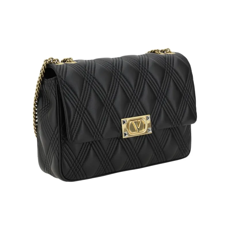 Valentino Garavani Rockstud Foldover Top Quilted Shoulder Bag-1
