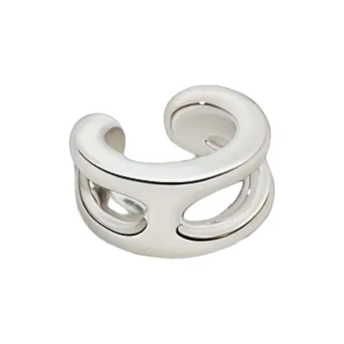 HERMES 925 Sterling Silver Clip On Earrings Women's Silver