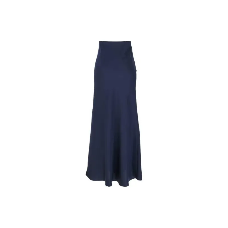 BE PLAIN FW24 Casual Long Skirt Women's Blue-1