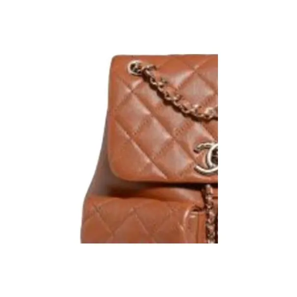 CHANEL Duma Calfskin Backpack Medium Size Women's Caramel Brown-4