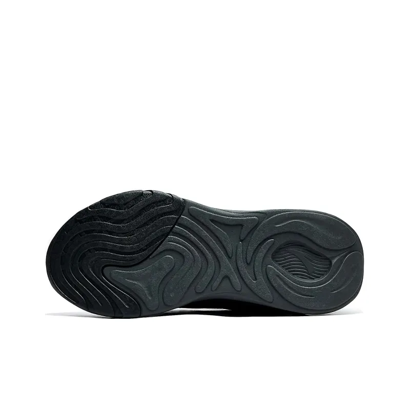 Anta Non-slip Wear-resistant Shock Absorption Low-Top Chunky Sneakers Women's Black-4
