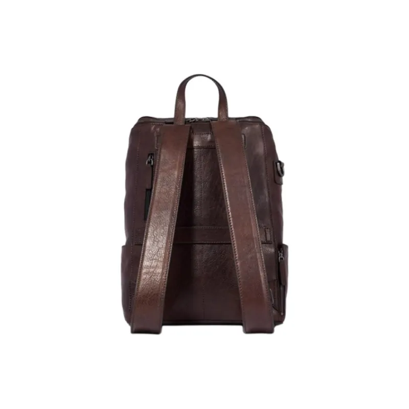 THE BRIDGE Cow Leather Carry Backpack Medium Size Men's Brown-2