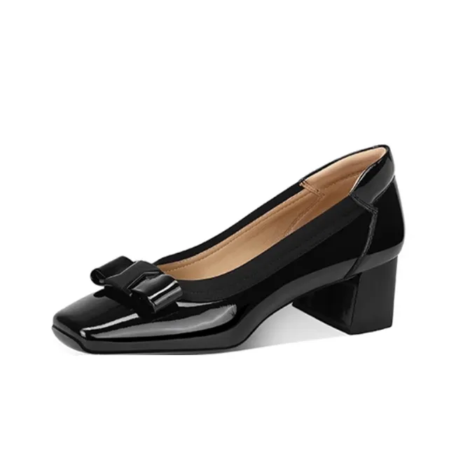 JESSICA SOPHIA Chunky Heel High Heels 4cm Women's-7