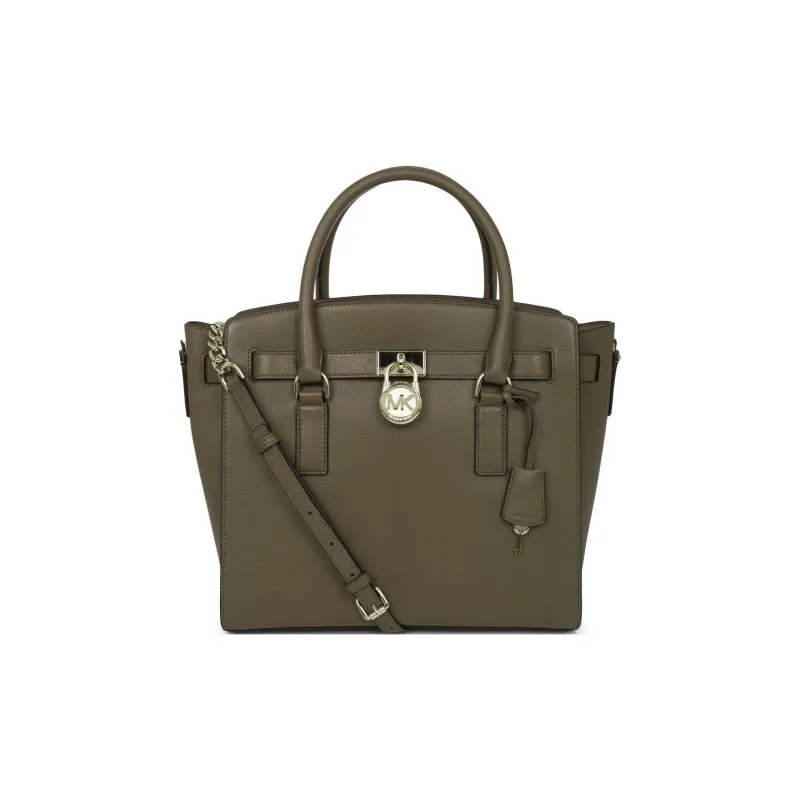 MICHAEL KORS MICHAEL KORS Luggage Collection Cow Leather Handbags Shoulder Bag Crossbody Bag Women's Olive Green-3