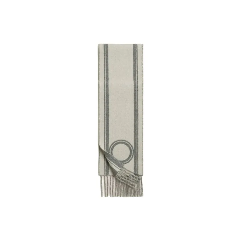 HERMES Cashmere Knit Scarves Women's White-0