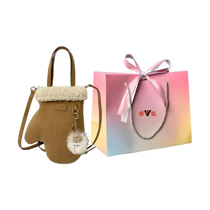 Yalu Suede Crossbody One Shoulder Handbag Regular Women's Brown-0