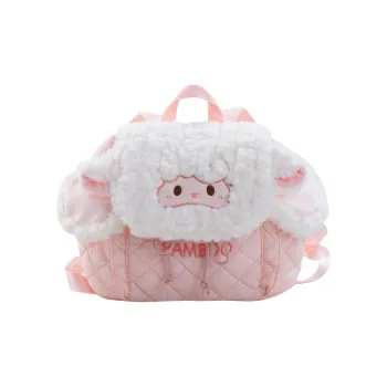 Holding Bamboo Polyester Backpack Regular Women's Pink