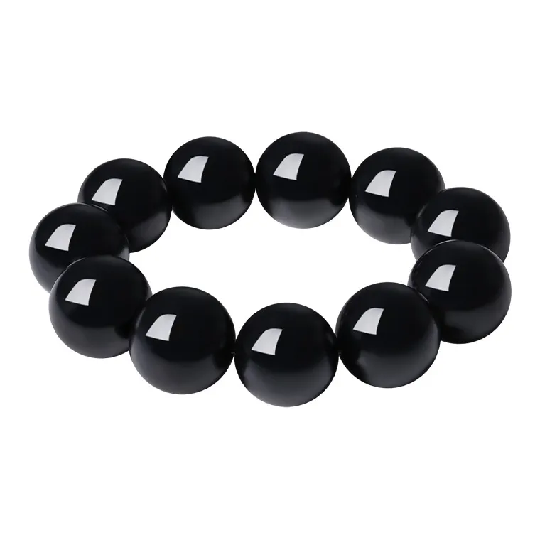ALLOVE Hetian Jade Bracelets Black Jade Unisex-5