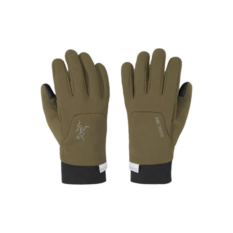 Arcteryx Polyester Elastane Gloves Unisex Olive Green-0